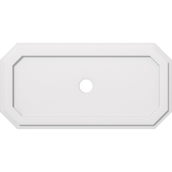 Ekena Millwork Emerald Architectural Grade PVC Ceiling Medallion, 38"W x 19"H x 3"ID x 13 1/4"C x 1"P, One-Piece CMP38X19ED-03000 - main